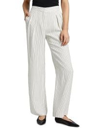 Women\'s Ayla Tailored Straight Trousers - Ivory Black Stripes - at Saks Fifth Avenue