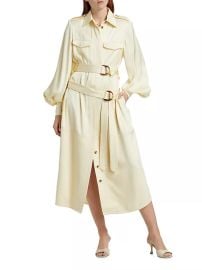 Women\'s Balance Cargo Belted Midi-Dress - Lemon - at Saks Fifth Avenue