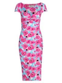 Women\'s Battiata Sweetheart Floral Midi-Dress - Candy Blossom - at Saks Fifth Avenue