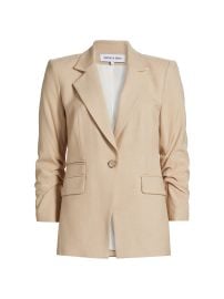 Women\'s Battista Single-Breasted Dickey Jacket - Stone Khaki - at Saks Fifth Avenue