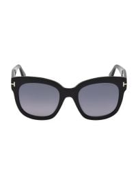 Women\'s Beatrix 52MM Polarized Lens Square Sunglasses - Black at Saks Fifth Avenue