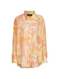 Women\'s Benson Abstract Button-Front Shirt - Prisim Yellow Multi - at Saks Fifth Avenue
