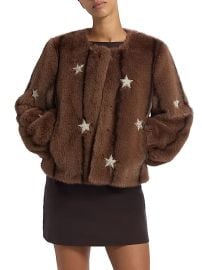 Women\'s Benson Embellished Faux-Mink Coat - Taupe - at Saks Fifth Avenue