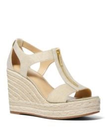 Women\'s Berkley Front Zip Espadrille Wedge Heel Platform Sandals at Bloomingdales