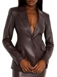 Women\'s Better Than Leather Sculpted Blazer - Bark - at Saks Fifth Avenue