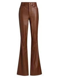 Women\'s Beverly High-Rise Skinny Flared Pants - Mahogany - at Saks Fifth Avenue