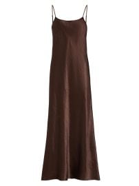 Women\'s Bias-Cut Maxi Slipdress - Chocolate - at Saks Fifth Avenue