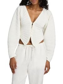 Women\'s Blair Cropped Cardigan - Off White - at Saks Fifth Avenue