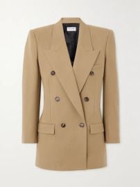 Women\'s Blazer in Wool Gabardine - Beige - at Saks Fifth Avenue