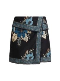 Women\'s Blossom Cotton Tapestry Miniskirt - Blossom Tapestry Black - at Saks Fifth Avenue