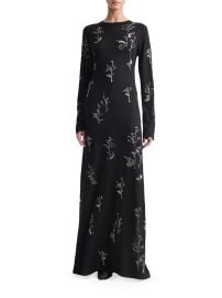 Women\'s Bozka Embellished Floral Gown - Black - at Saks Fifth Avenue
