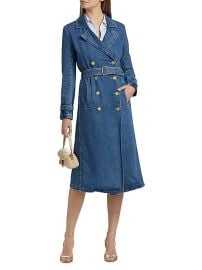 Women\'s Bradley Belted Cotton Denim Trench Coat - Lynnwood - at Saks Fifth Avenue