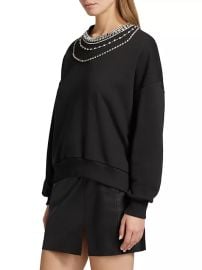 Women\'s Brandy Layered Necklace Sweater - Black - at Saks Fifth Avenue