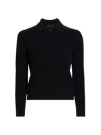 Women\'s Braxton Wool Rib-Knit Sweater - Dark Navy - at Saks Fifth Avenue