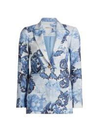 Women\'s Breann Floral Peak Lapel Blazer - Scroll Symphony - at Saks Fifth Avenue