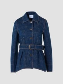 Women\'s Brushed Denim Jacket - Blue Denim - at Saks Fifth Avenue