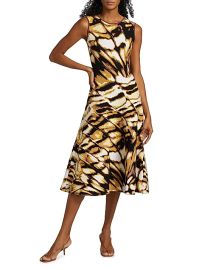 Women\'s Butterfly Jacquard-Knit Crewneck Midi-Dress - Black Multi - at Saks Fifth Avenue