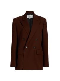 Women\'s Calla Wool-Blend Oversized Blazer - Brunette - at Saks Fifth Avenue