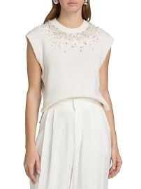 Women\'s Candra Embellished Sweater Vest - Ivory - at Saks Fifth Avenue