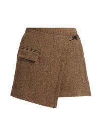 Women\'s Cara Herringbone Wool Miniskirt - Camel - at Saks Fifth Avenue