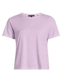 Women\'s Carla Crewneck T-Shirt - Soft Lilac - at Saks Fifth Avenue