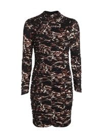 Women\'s Carolina Ruched Jersey Minidress - Black - at Saks Fifth Avenue