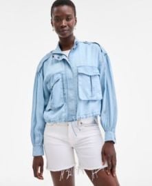 Women\'s Chambray Cropped Jacket, Exclusively at Macy\'s at Macys