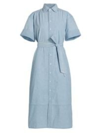 Women\'s Chambray Midi-Shirtdress - Chambray - at Saks Fifth Avenue