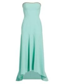 Women\'s Charlotte Beaded-Trim High-Low Dress - Aqua Haze - at Saks Fifth Avenue