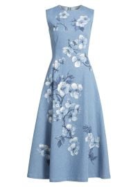 Women\'s Cherry Blossom Denim Dress - Light Wash Denim - at Saks Fifth Avenue