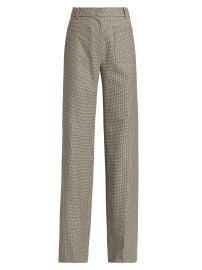 Women\'s Christophe Plaid Virgin Wool Pants - Brown - at Saks Fifth Avenue