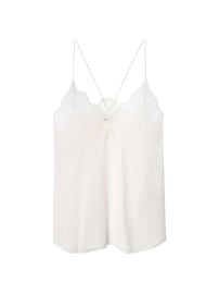 Women\'s Christy Lace-Trimmed Silk Tank - Ecru - at Saks Fifth Avenue
