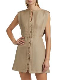 Women\'s Cinderford Linen-Blend Sleeveless Minidress - Clay - at Saks Fifth Avenue