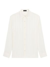 Women\'s Classic Striped Button-Front Shirt - Ivory - at Saks Fifth Avenue