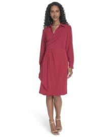 Women\'s Collared Long-Sleeve A-Line Dress at Macys