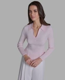 Women\'s Collared Striped Polo Top at Macys