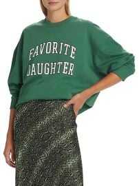 Women\'s Collegiate Oversized Logo Cotton-Blend Sweatshirt - White - at Saks Fifth Avenue