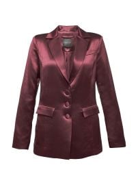Women\'s Collins Satin Boyfriend Blazer - Decadent Wine - at Saks Fifth Avenue