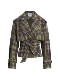 Women\'s Countryside Plaid Cropped Charles Belted Trench Jacket - Countryside Plaid - at Saks Fifth Avenue