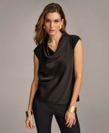 Women\'s Cowl-Neck Cap-Sleeve Top at Macys