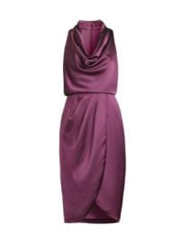 Women\'s Cowl-Neck Cocktail Dress - Bordeaux - at Saks Fifth Avenue