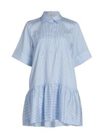 Women\'s Cris Cotton Shirtdress - Blue Hydrangea Stripe - at Saks Fifth Avenue
