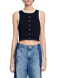 Women\'s Crochet Cardigan - Black - at Saks Fifth Avenue