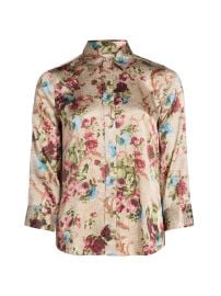 Women\'s Dani Floral Silk Blouse - Multi Floral Tapestry - at Saks Fifth Avenue