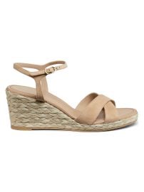 Women\'s Dayna Suede Espadrille Wedges - Adobe Natural - at Saks Fifth Avenue