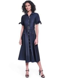 Women\'s Denim Belted Midi Shirt Dress at Macys