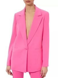 Women\'s Denny One-Button Oversized Blazer - Wild Pink - at Saks Fifth Avenue