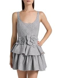 Women\'s Devyn Plaid Fit & Flare Minidress - Grey Plaid - at Saks Fifth Avenue