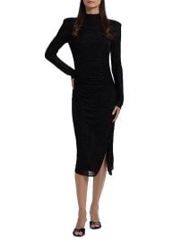 Women\'s Dot Eveline Polka Dot Midi-Dress - Black Dot - at Saks Fifth Avenue