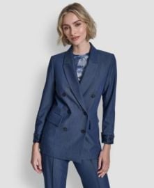 Women\'s Double Breasted Notch Collar Blazer at Macys